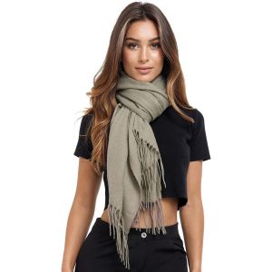 Écharpe Femme Hiver À Mode : Femme Hiver Écharpe Ensemble Tricoté Écharpe Oversize Carré Couverture Écharpe Foulard Franges Poncho.[G981] - Neuf