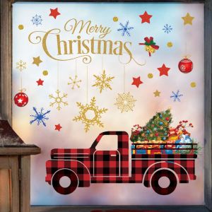 No&euml;l de voiture de flocon de neige sticker mural boutique de fond de la fen&ecirc;tre - Neuf