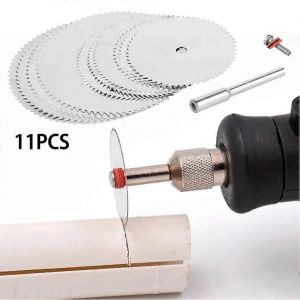 11pcs Mini HSS Lame De Scie Circulaire Disque En Métal Lames De Roue Lame De Scie Diamantée Outil Rotatif De Disque De Coupe De Meulage Électrique - Neuf