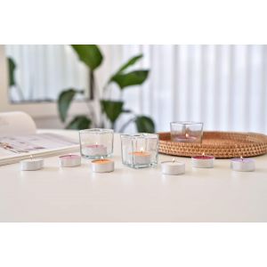 Bougies Chauffe-Plat Parfumée/Thé Rose / 25 pièces / 4-5 heures de combustion/Bougies à thé, Petites Décoratives Parfumée Bougies, Saint Valentin Décoration - Neuf