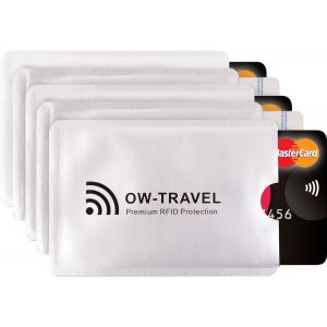 NSIECD-Etui Carte Bancaire Anti Piratage. Porte Carte Antivol Anti Fraude. Etui Protection Carte Bancaire sans Contact. Porte Carte Bancaire Anti Piratage (RFID Pochette Carte 5 Argent) - Neuf