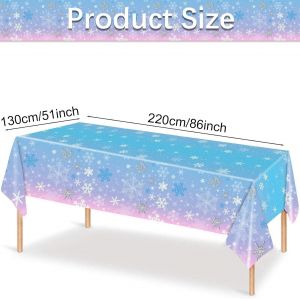 Chicslick-Lot De 2 Nappes De No&euml;l En Forme De Flocon De Neige Pour F&ecirc;te D'anniversaire - Fournitures De D&eacute;coration De F&ecirc;te D'anniversaire - Flocon De Neige D'hiver Pour D&eacute;corations De F&ecirc;te D[X52] - Neuf