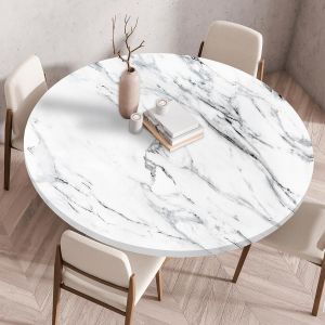 Ulteronixshop-Highdi Nappe Ronde 160 Cm Avec Bord &Eacute;lastique, Impermeable Nappe Anti Tache Lavable Exterieur Nappe De Table Pour Cuisine Jardin (Pour Le Tableau 150-155 Cm) - Neuf