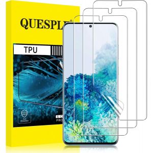 [3 Pièces] Protection Écran Pour Samsung Galaxy S20,Haute Qualité 3d Incurvé Couverture Complète Tpu Film Protection Écran,Dureté 9h,Sans Bulles,Compatible Avec Lecteur D`Empreinte - Neuf