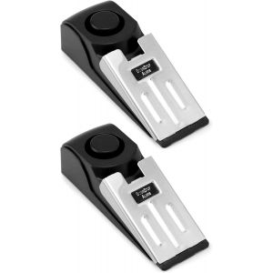 Cale Porte avec Alarme 120Db 3 Sensibilités Réglables, Bloque Porte Antidérapant pour la Sécuritéà Domicile/Voyage (Batterie non incluse) - Neuf