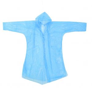 Lot De 5 Impermeables Jetables Transparents Et Colores Pour Camping En Plein Air (Bleu) - Neuf