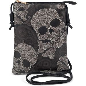 RFCBC-Mini sac à bandoulière pour femme, imprimé tête de mort Paisley, sac à main, étui pour téléphone portable 02012365 - Neuf