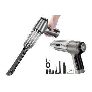 Aspirateur sans fil pour la maison et la voiture, souffleur de poussi&egrave;re portatif, mini-d&eacute;poussi&eacute;reur avec plusieurs embouts - Neuf