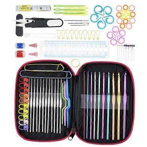 Ensemble De Crochets Inf Ensemble D'outils À Tricoter Multicolores 22 Ensemble De Crochets En Métal Comprenant 100 Pièces De Petits Accessoires De Bricolage - Neuf