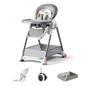 Chaise Haute Bebe Magic Zc Chaise Bebe Evolutive 3 Positions D'inclinaison 6 Positions De Hauteur Double Plateau Jusqu'&agrave; 30 Kg - Neuf