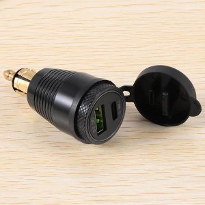 Moto DIN Prise le Chargeur &eacute;Tanche &agrave; QC3.0 Chargeur USB et Type C 30W Prise D'Adaptateur D'Alimentation - Neuf