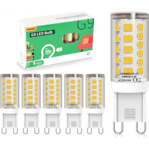 Kalanka-Ampoule G9 Led Dimmable 3w Blanc Froid 6000k, &iquest;&iquest;Quivalente 40w Halog&iquest;&iquest;Ne, 480lm, Classe C, &iquest;&iquest;Conomie D&iexcl;&macr;&iquest;&iquest;Nergie, Sans Scintillement, Lot De 6 Pour Maison Et Bureau - Neuf