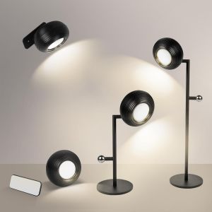 Lampes De Table Led À Intensité Variable,Lampes De Table Sans Fil,Usb Rechargeable Lampe De Bureau,3 Températures De Couleur,Commande Tactile,Pour Le Chevet Et Le Salon-Noir - Neuf