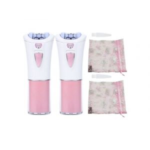 Épilateur Smooth Glide Pour L'épilation Du Visage - Lot De 2 Avec Lumière Led Et Brosses De Nettoyage - Neuf