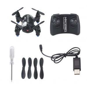 Mini Drone Telecommande Avec Maintien D'altitude Et Camera Hd, Noir - Neuf