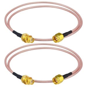 Lot de 2 rallonges SMA de 50 cm-Câble SMA mâle vers femelle RG316-Câble coaxial WiFi-Antenne coaxiale pour 2G 3G 4G LTE-Antenne WiFi sans fil-Routeur GPS - Neuf