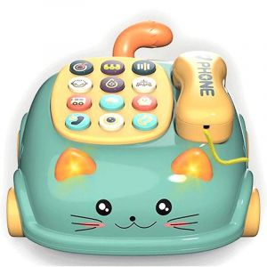 Apprentissage musical, jouet d&iquest;&eacute;ducation pr&eacute;coce, jouet de t&eacute;l&eacute;phone de simulation de b&eacute;b&eacute; avec musique l&eacute;g&egrave;re, -vert - Neuf