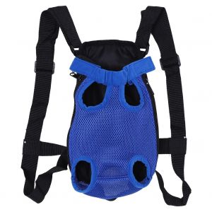 HJLIAN Sac a dos tendance et durable a cinq trous pour chien (bleu fonce, taille M) - Neuf