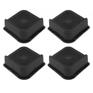 4pcs Lit Risers Abs L Forme Anti Slip Chair Leg Ascenseurs Supplémentaires Meubles Élévateur Stand Blocks Pour Bureau Armoire Canapé Canapé Tables Noir 5.1cm/2in - Neuf