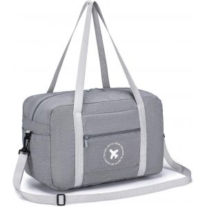 RFCBC-Sac 40x20x25 Ryanair Sac de Voyage Pliable Avion Sac à Bandoulière Sac Weekend Homme Femme Valise Cabine Sac Baggage (Gris) - Neuf