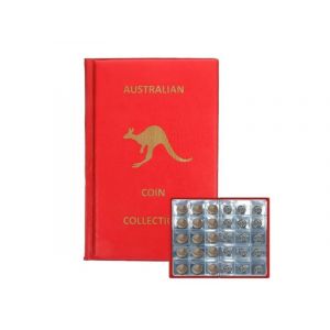 Album De Collection De Pi&egrave;ces De 240 Pochettes Rouge - Porte-Monnaie Pour Pi&egrave;ces Jusqu'&agrave; 42 Mm De Diam&egrave;tre - Neuf