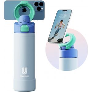 24oz Gourde Sport Magn&eacute;tique Bouteille Isotherme &Eacute;tanche Tr&eacute;pied Avec Angles Ajustables Garde Le Froid Pendant 24 Heures Pour Fitness Et Sports De Plein Air(Noir) - Neuf