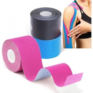 3 Rouleaux Tape¿Strap Sport 5 M X 5 Cm¿Bande Tape, Strapping Résistante Tape Kinesiologie Résiste À L'eau Et Dure Jusqu'à 7 Jours - Neuf