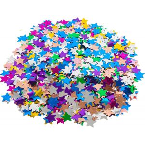Paillettes de Confettis Étoiles en Feuille de Métal, Paillettes Étoiles Scintillantes, Confetti Etoiles Glitter Star,Mariage, Anniversaire, Noël, Baby Shower,Confettis DIY, 1.5cm, 50g - Neuf