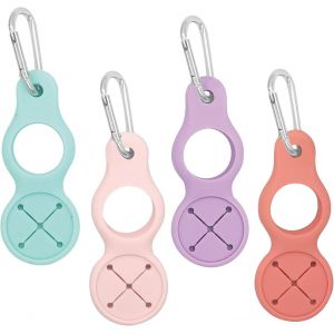 Porte-Bouteilles D'eau Avec Boucle Pour Serviette Pour Enfants, Porte-Bouteilles En Silicone Avec Mousqueton Pour La Marche Et La Randonnée En Plein Air (Lot De 4) - Neuf