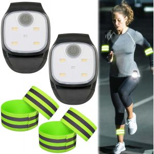 Lot De 2 Lampes Led &Agrave; Clip Pour L'ext&eacute;rieur Avec 4 R&eacute;flecteurs,4 Modes D'&eacute;clairage-Lampe Frontale Led Avec Usb Rechargeable-Petite Lampe De Poche De S&eacute;curit&eacute; Pour La Randonn&eacute;e,Le Camping,La - Neuf