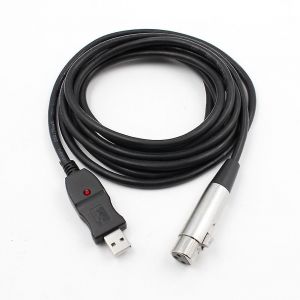 Microphone USB m&acirc;le vers XLR femelle C&acirc;ble de liaison USB MIC Nouveau - Neuf