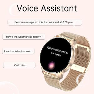 Montre intelligente pour femme, appel Bluetooth et r&eacute;ponse, montre num&eacute;rique pour femme, avec sommeil, fr&eacute;quence cardiaque, 20 sports, montre de fitness, chronom&egrave;tre et podom&egrave;tre, &eacute;tanche, montre - Neuf