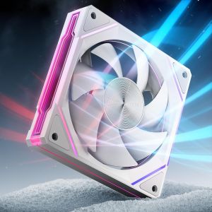 Ventilateur De Boîtier Pc Argb 120Mm [Infinity Mirror] [Hdb] Ventilateur Rgb 1800Rpm 5V 3Pin Argb Et Ventilateur Pwm 12V 4Pin Durée De Vie De 50000H Amicipro Blanc - Neuf