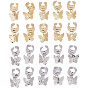 Spiral Hair Jewellery, 20pcs African Braid Hair Jewellery, Viking Style Hair Cuffs Beard Tube Beads Dreadlocks Hair Beads Spiral Coils For Men Women - Neuf