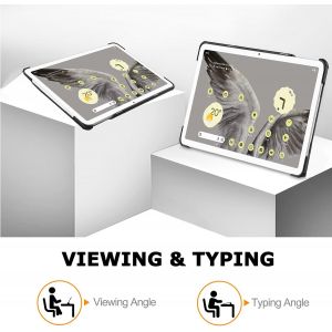 Compatible Coque Pour Google Pixel Tablet 2023,Coque Google Pixel Tablet 2023,Mince Léger Pc Dur + Cuir Pu Couverturearrière Anti-Choc Coque Pixel Tablet 2023 Accessoires Noir - Neuf