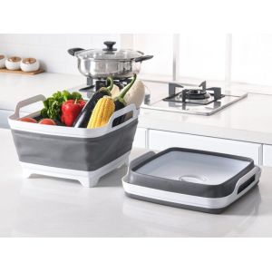 Bac &Agrave; Vaisselle Pliable De 9 L Avec Bouchon De Vidange - &Eacute;vier Et Lavabo Portables - Neuf