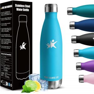 Gourde Isotherme - 500ml - Gourde Inox Sans Bpa, Gourde Sport &Eacute;tanche,, Bouteille Isotherme, Processus De Rev&ecirc;tement En Poudre, Gourde Thermos, Gourde Metal Pour Running, Bureau, &Eacute;cole - Neuf