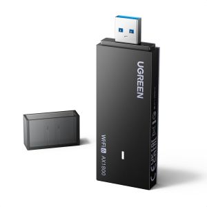 MEVRONISSHOP-Cl&eacute; WiFi 6 AX1800 Puissante Adaptateur USB sans Fil Double Bande 5GHz 2.4GHz Dongle USB WiFi R&eacute;seau Soft AP Mode Cryptage WPA3 Pilote Int&eacute;gr&eacute; pour PC Laptop Compatible avec Windows 11 10 - Neuf