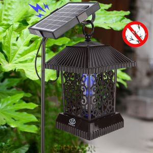 HJLIAN Lampe LED solaire anti-mouches, anti-insectes et anti-moustiques - Neuf