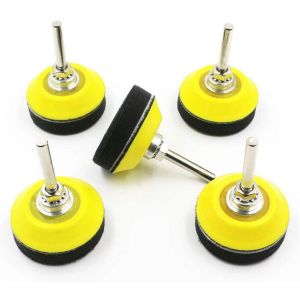 5 Pièces 50mm Disques Abrasifs Assiette De Ponçage Avec Fermeture Auto-Agrippante, Plaque De Support De Ponçage Polissage Pour Perceuse Meuleuse D'angle - Neuf