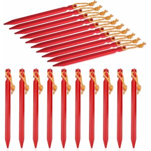 Eryi-Sardines De Fixation Tente,Sardine Tente,20 Pièces Piquet De Tente,Sardines Camping 18 Cm,Piquet Tente Aluminium Pour Bâche De Camping Bâche De Plage - Neuf