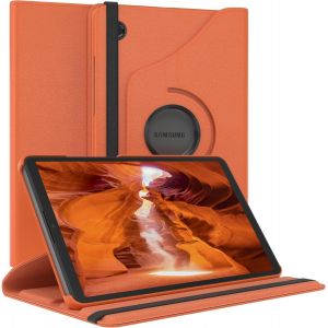 Pochette Pour Tablette Samsung Galaxy Tab A9 Housse De Protection 8,7 Pouces Smart Cover Tablet Case Rotation À Placer À Rabat Pivotant À 360° Avec Fonction De Support Similicuir Orange - Neuf