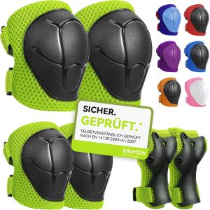 Lot De 6 Protections Pour Rollers,Équipement De Protection Pour Enfants,Genouillères,Coudières,Protège-Mains Réglables-Pour Patinage,Roller,Skateboard.[B2125] - Neuf