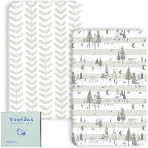 Lot De 2 Draps Housse Bebe Microfibre Respirante Prot&eacute;g&eacute; Matelas Ajustable Protection De Lit Matelas B&eacute;b&eacute; Amovible Y Lavable 50x89 Cm 50x90 Cm 55x90 Cm Pour Lit Berceau Et Matelas - Neuf