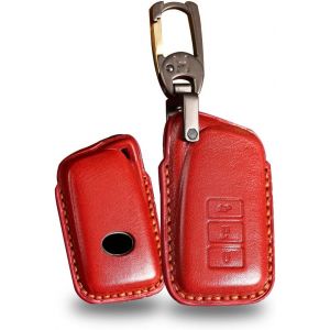 Étui de clé de Voiture en Cuir Compatible avec Lexus GS is GX LX RC LS NX RX ES 200 250 300H 350 450H NX200 NX300H ES250 télécommande Étui Porte-clé Rouge - Neuf