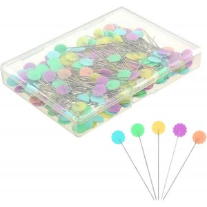Mevronisshop-200 Pi&egrave;ces D'&eacute;pingles &Agrave; Coudre Avec T&ecirc;te De Fleur, &Eacute;pingles &Agrave; T&ecirc;te Longue, &Eacute;pingles Multicolores Avec T&ecirc;te Pour Couture Diy, Loisirs Cr&eacute;atifs, Bricolage - Neuf
