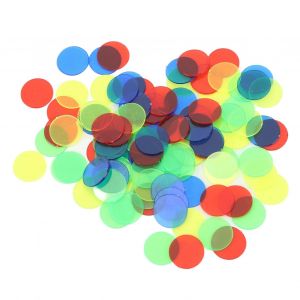 Lot De 100 Jetons De Jeu Translucides Ronds De 15 Mm De Diametre, 4 Couleurs, Pour Comptage De Jeux De Societe - Neuf