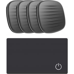 lbgwp60-Localisateurs D'Objets & Wallet Tracker, Smart Tag Comme Air Tag Fonctionne Avec Find My (Ios Uniquement), Certifié Mfi, Traceur, Localisateur De Clés (Lot De 4) & Wallet Tracker (Lot De 1) - Neuf