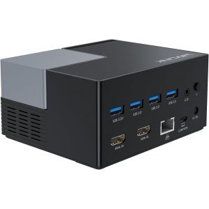 Station D'Accueil Usb-C Double Écran 2 Hdmi, Avec Double Hdmi, Entrée Pd 130 W, 4 Ports Usb-A, Gigabit Ethernet, Audio, Compatible Avec Mac/Dell/Hp/Lenovo, Etc. - Neuf