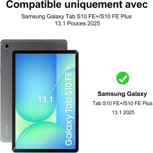 Coque Clavier Pour Samsung Galaxy Tab S10 Fe+ Plus 13.1"" 2025, Clavier R&eacute;tro&eacute;clair&eacute; 7 Couleurs Azerty Fran&ccedil;ais Bluetooth D&eacute;tachable, &Eacute;tui Avec Bluetooth Keyboard Pour Tab S10 Fe Plus,Vert Fonc&eacute; - Neuf